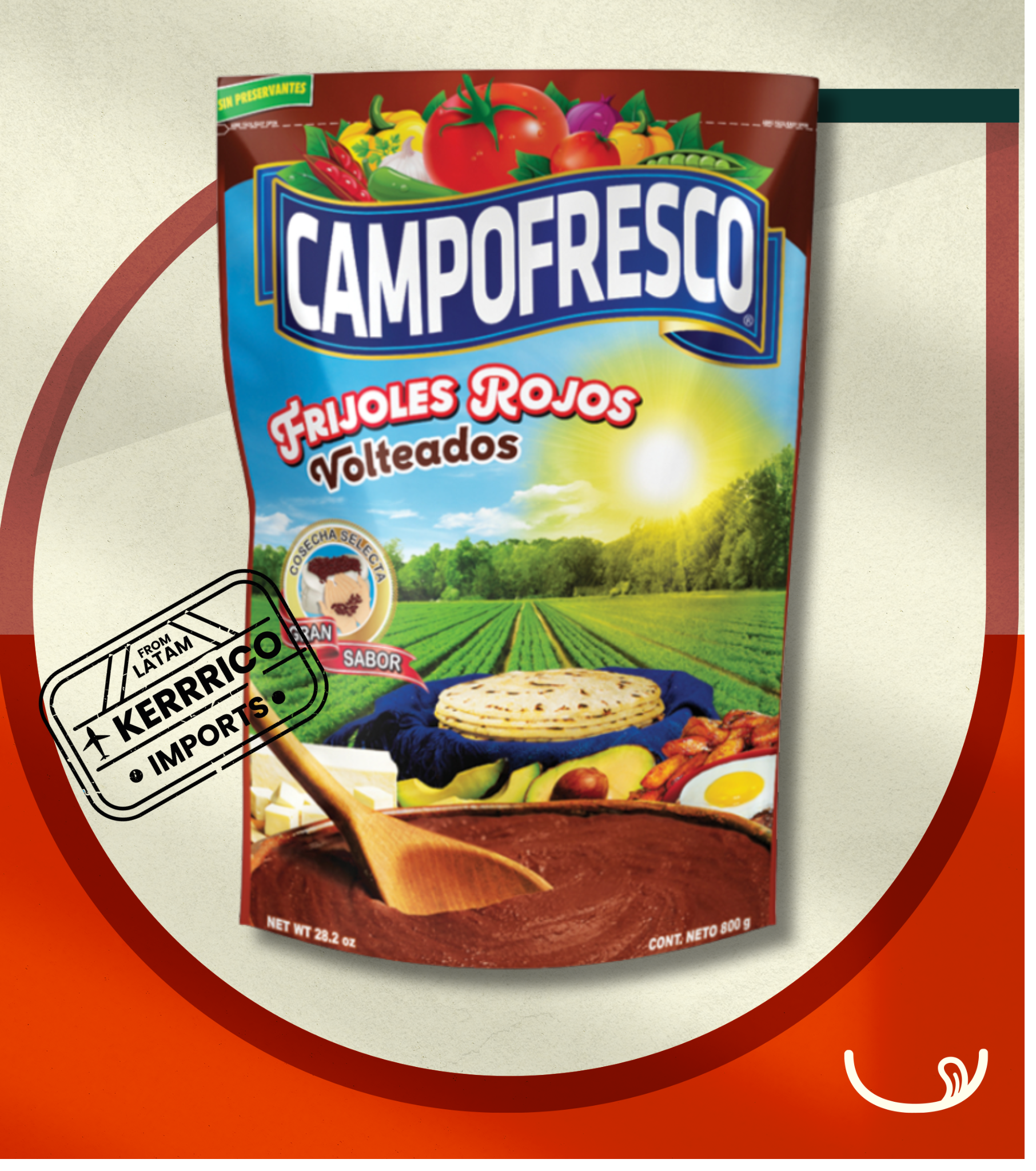 Frijoles Rojos Volteados Campofresco – 760g