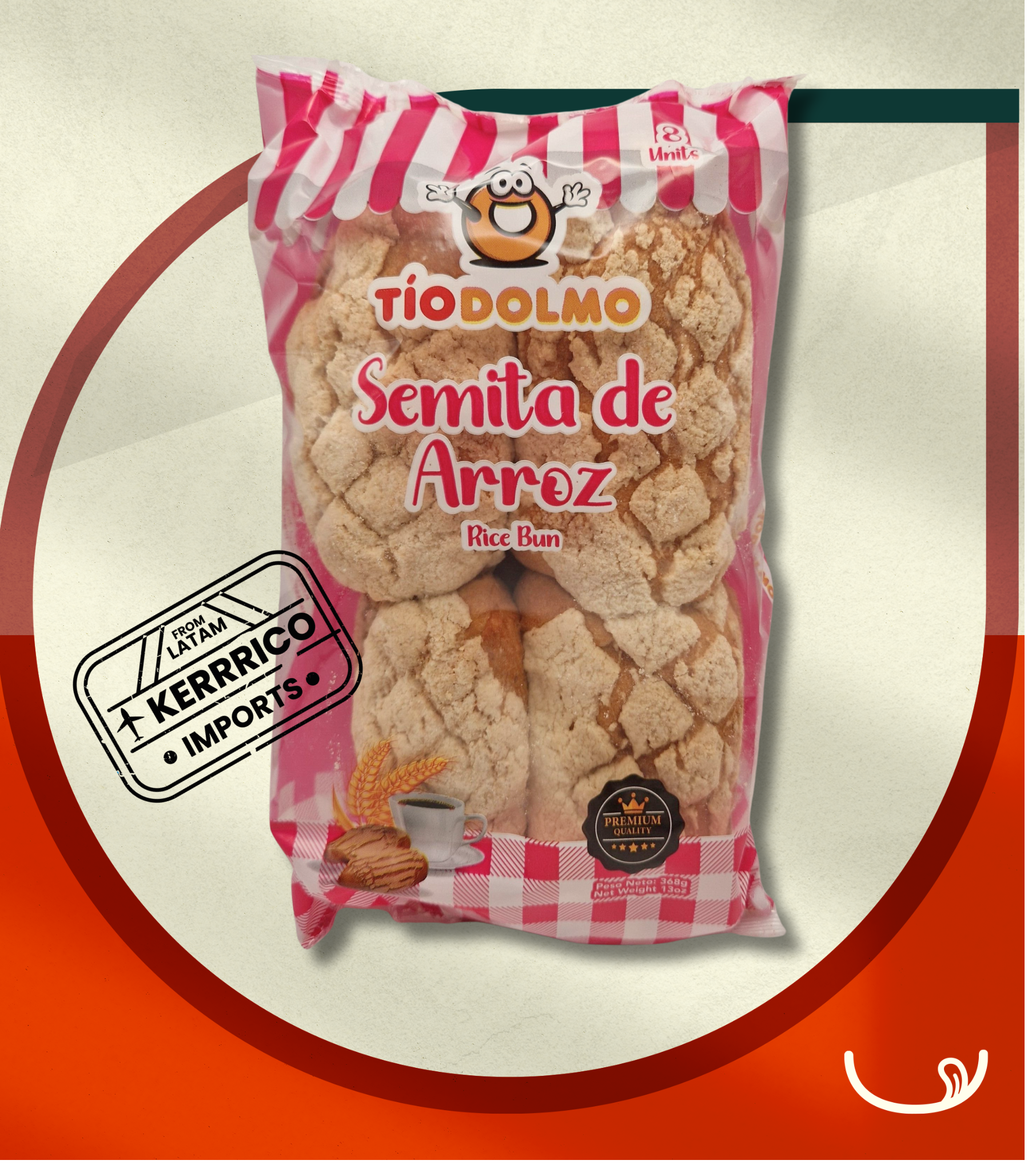 Semitas de Arroz Tío Dolmo – 8 Unidades (13 oz) 🍞🇭🇳